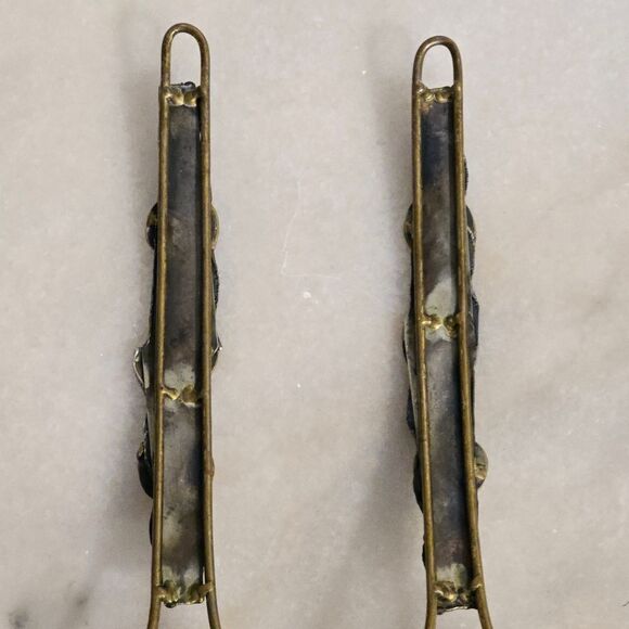 Decorative Wall Hanging Fork and Spoon Custom Mixed Metal Pair Salad Cutlery - Picture 6 of 8